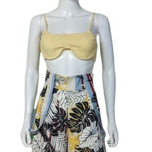 Le Lis Smock Bra Top Light Yellow S